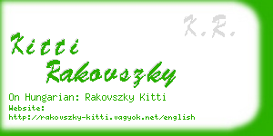 kitti rakovszky business card